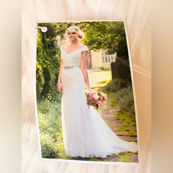 Elegant Blush Ivory Wedding Dress with Silver Accents
